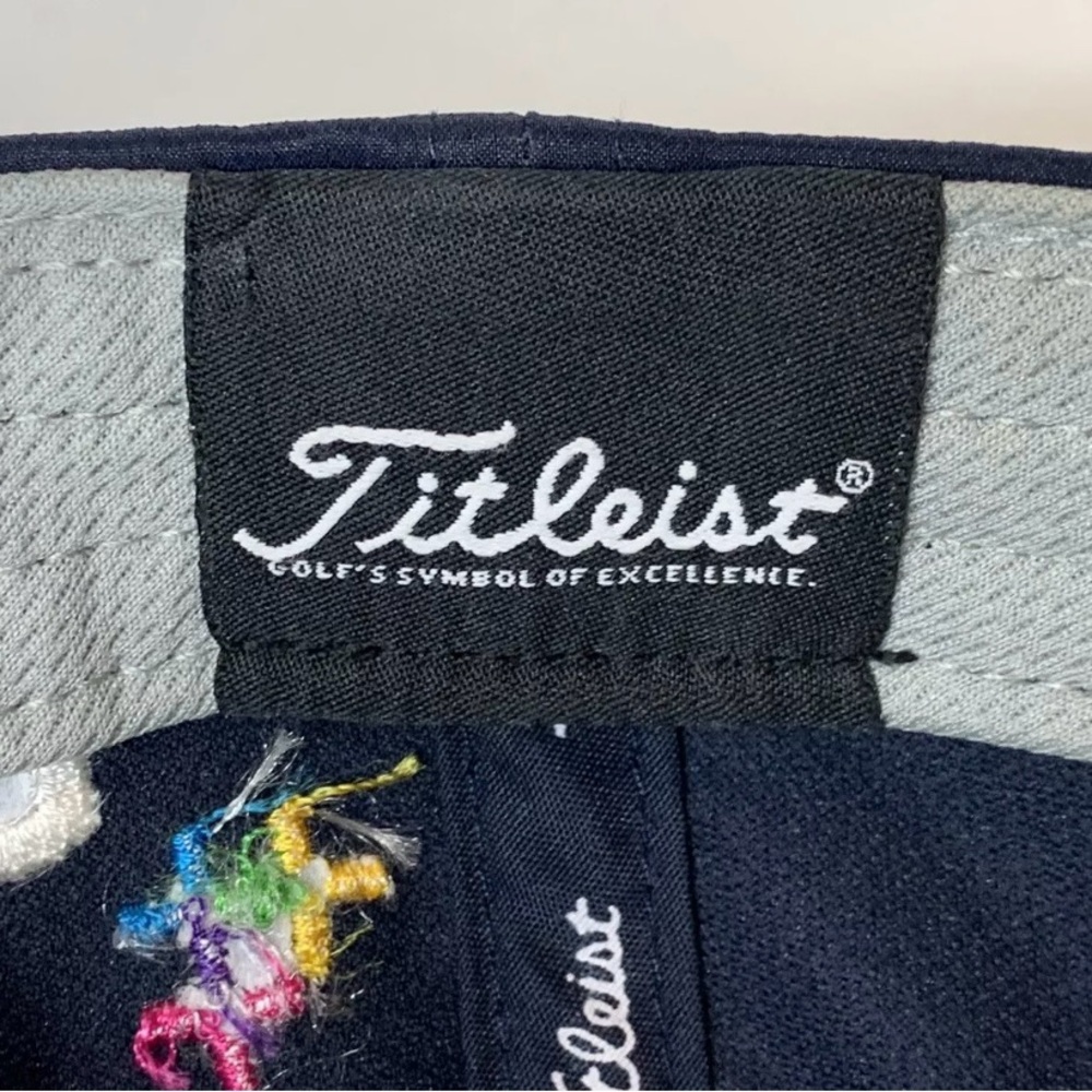Titleist FJ Pro V1 NRG OS Adjustable Navy Blue Embroidered Performance Golf Hat - Picture 6 of 6